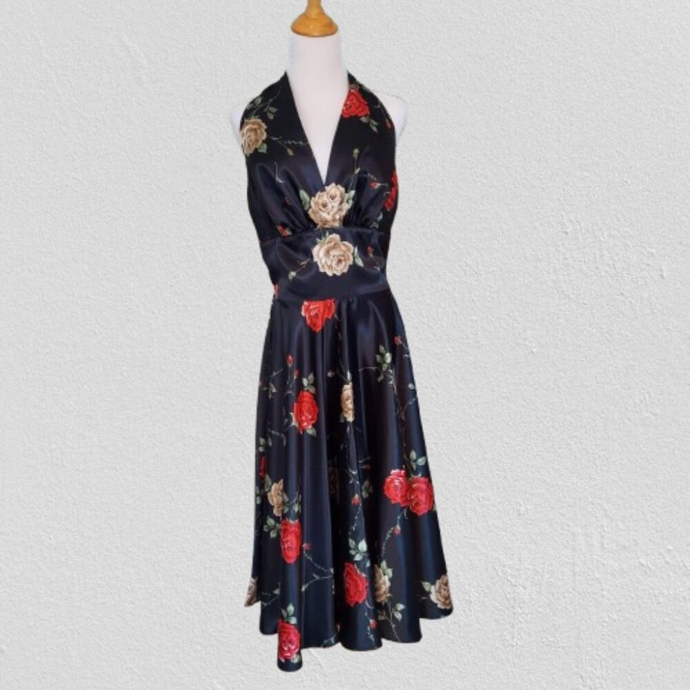 Retro Halter Circle Dress
